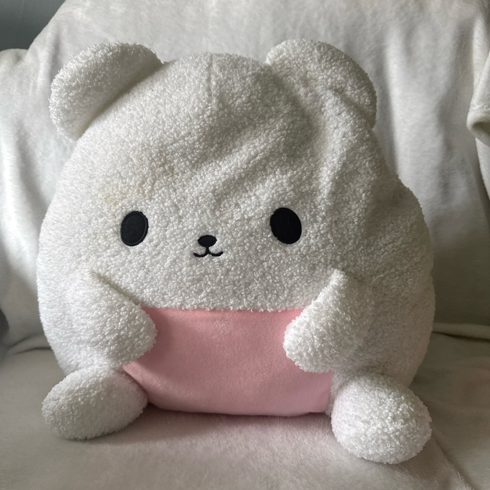 Charming White and Pink Plush Toy